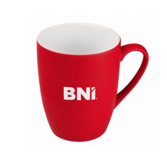   BNI bögre 300ml-es kerámia gumírozott felülettel piros színben