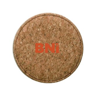 BNI logózott boroskészlet, 4 részes kerek parafa dobozban