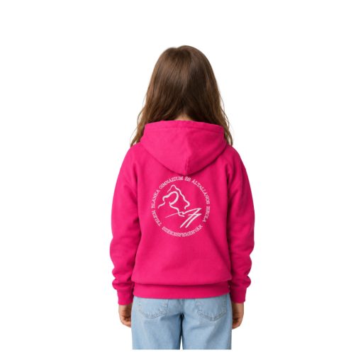Alsós - Gyerek kapucnis pulóver Teleki Blanka logóval - 8-10 éves - Rózsaszín / Pink